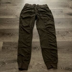 khaki and green lululemon joggers